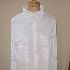 Columbia Shirt Mens White XL TG PFG Long Sleeve Button Fishing Vented Outdoor